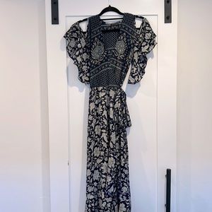 Deep Blue Wrap Dress - SO FLATTERING!!